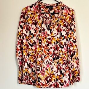 Fred David Multicolor Abstract Blouse - Size: Large